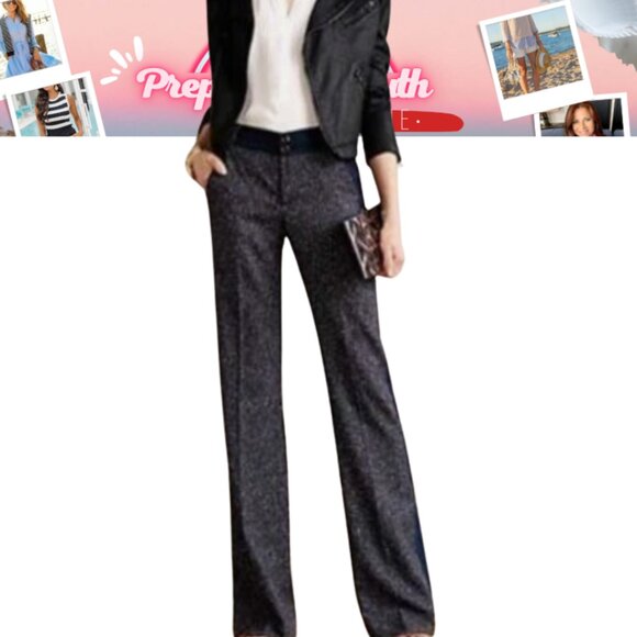 Anthropologie Elevenses Tweed Wide-Leg Pants Sz 6 Like new - Picture 2 of 7